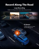 WOLFBOX G930 10'' Rear View Mirror Camera with 5.8GHz WiFi, 4K Dash Cam Front and Rear with WDR, Touch Screen Rearview Mirror Backup Camera, Parking Monitor, Reverse Assist, Includes 64GB Card & GPS - Image 4