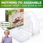 Nature Anywhere Window Bird Feeder - Transparent Acrylic Bird Feeders for Outdoors - Enhanced Suction Grip, Bird Watching for Cats, Easy-to-Clean, Outdoor Birdhouse Feeder (1 Unit) - Image 7