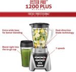 Oster Pro 1200 Smoothie Blender with Glass Jar & 24oz To-Go Cup, Countertop Kitchen Blender with 7 Speeds, 1200W Power, Brushed Nickel - Image 4