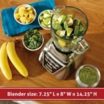 Oster Pro 1200 Smoothie Blender with Glass Jar & 24oz To-Go Cup, Countertop Kitchen Blender with 7 Speeds, 1200W Power, Brushed Nickel - Image 7
