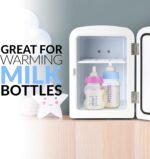 Nostalgia Retro Mini Fridge and Heater 6-Can Capacity, 12-Volt Power Adapter, Carry Handle and Display Window-Perfect for Home, Office, Car, or Dorm Room-Black - Image 6