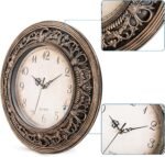 Plastic Silent Wall Clock, 13 Inch Vintage Large Wall Clocks, Battery Operated Round Bathroom Clock, Non-Ticking Decorative Retro Analog Clocks for Living Room, Office, Kitchen, School - Image 4