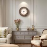 Plastic Silent Wall Clock, 13 Inch Vintage Large Wall Clocks, Battery Operated Round Bathroom Clock, Non-Ticking Decorative Retro Analog Clocks for Living Room, Office, Kitchen, School - Image 6