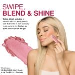 Palladio I'm Blushing 2-in-1 Cheek and Lip Tint, Buildable Lightweight Cream Blush, Sheer Multi Stick Hydrating formula, All day wear, Easy Application, Shimmery, Blends Perfectly onto Skin, Dainty - Image 5