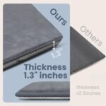 Baby Play Mat for Floor,1.3" Thick Elasti-Foam 50"×50" Playpen Mat for Tummy Time,Water Repellent Soft Coral Velvet for Toddler,Infant,Kids,Non-Slip Backing Safe for Crawling(Dark Grey) - Image 4