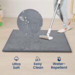 Baby Play Mat for Floor,1.3" Thick Elasti-Foam 50"×50" Playpen Mat for Tummy Time,Water Repellent Soft Coral Velvet for Toddler,Infant,Kids,Non-Slip Backing Safe for Crawling(Dark Grey) - Image 10