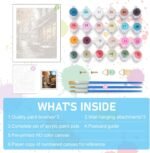 Paint by Numbers Kit for Adults- Street Cafe Adult Paint by Number Kits on Canvas for Beginners, Fall Scene DIY Acrylic Oil Number Painting Kits for Home Wall Decor Gift 16"x 20" (without Frame) - Image 6