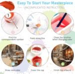 Paint by Numbers Kit for Adults- Street Cafe Adult Paint by Number Kits on Canvas for Beginners, Fall Scene DIY Acrylic Oil Number Painting Kits for Home Wall Decor Gift 16"x 20" (without Frame) - Image 7