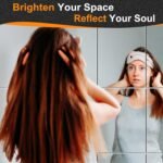 Delma Frameless Mirror Tiles 16"x12"x12 Pcs Wall Mounted, Shatter Resistant Full Length Tempered Glass Panels for Home Gym Bathroom Bedroom & Living Room Decor - Image 3