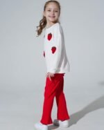 Toddler Girl Clothes Kids Outfits Long Sleeve Ribbed Sweatshirt Bell Bottom Pants Set Fall Winter Clothing for Girls - Image 4