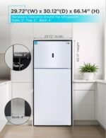 BLACK+DECKER 18.1 Cu. Ft. Top Mount Refrigerator with Ice Maker, 2-Door Refrigerator with Top Freezer, Freezer with Icemaker and Adjustable Temperature Control, ENERGY STAR, BR1810HIMW, White - Image 6