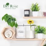 Der Rose 6 Pack Fake Plants Small Artificial Potted Plants Faux Plants for Home Office Desk Bathroom Aesthetic Farmhouse Room Decor Indoor - Image 4