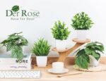 Der Rose 6 Pack Fake Plants Small Artificial Potted Plants Faux Plants for Home Office Desk Bathroom Aesthetic Farmhouse Room Decor Indoor - Image 5