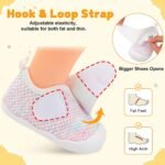 FEETCITY Baby First Walking Shoes Wide Baby Shoes Infant Sneakers Newborn Crib Shoe Barefoot Lightweight Slip On Shoe - Image 5