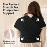 KeaBabies Baby Wrap Carrier - All in 1 Original Baby Carrier Newborn to Toddler Sling, Easy to Wear, Hands Free Bonding, Lightweight, Breathable Infant Wraps (Trendy Black) - Image 5