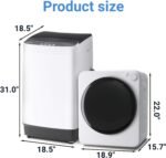 1.6Cu.Ft Portable Clothes Dryer and 16LBS Full Automatic Washing Machine Set, Washer and Spinner Combo, Stainless Steel Tub, Space Saving,Ideal for Laundry, Apartments, Dorms - Image 3