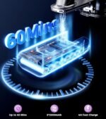 Cordless Vacuum Cleaner, 550W 45Kpa 60Mins Vacuum Cleaners for Home, Anti-tangle Stick Vacuum with Self-Standing, Wall Mount Charging, LDE Display, Wireless Vacuum for Carpet Pet Hair Hardfloor - Image 4