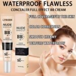 Hydrating CC Cream with SPF 50+ PA++++,Waterproof Flawless Concealer Full Coverage BB Cream for All Skin Types,Long Lasting Moisturizing Full Coverage Liquid Foundation for Men & Women（Ivory） - Image 5