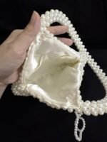 Geiomoo Pearl Handbags, Women Crossbody Beaded Elegant Evening Purses Bag for Wedding Bride Party Prom - Image 6