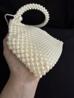Geiomoo Pearl Handbags, Women Crossbody Beaded Elegant Evening Purses Bag for Wedding Bride Party Prom - Image 7