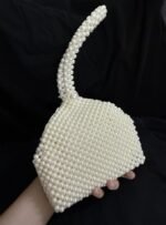 Geiomoo Pearl Handbags, Women Crossbody Beaded Elegant Evening Purses Bag for Wedding Bride Party Prom - Image 8