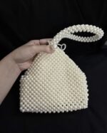 Geiomoo Pearl Handbags, Women Crossbody Beaded Elegant Evening Purses Bag for Wedding Bride Party Prom - Image 9