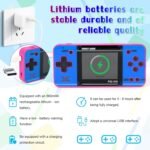 Handheld Game for Kids ，Built-in 220 32-bit Video Games, 3.0” IPS Screen, Rechargeable Portable Game , Travel Mini Arcade Electronic Toys Gift for Boys and Girls (Pink+Blue) - Image 4