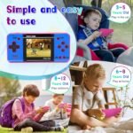 Handheld Game for Kids ，Built-in 220 32-bit Video Games, 3.0” IPS Screen, Rechargeable Portable Game , Travel Mini Arcade Electronic Toys Gift for Boys and Girls (Pink+Blue) - Image 6