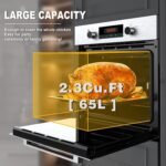 24 Inch Wall Oven, TOPWISH Electric Single Wall Ovens, 2.3 Cu.ft. Built-in Wall Oven with Convection, Touch Control, 9 Cooking Functions, Timer, Stainless Steel Ovens for Kitchen - Image 5