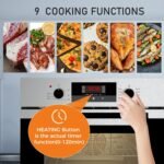 24 Inch Wall Oven, TOPWISH Electric Single Wall Ovens, 2.3 Cu.ft. Built-in Wall Oven with Convection, Touch Control, 9 Cooking Functions, Timer, Stainless Steel Ovens for Kitchen - Image 7
