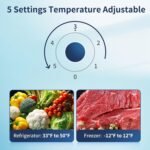 BANGSON 7.7 Cu.Ft Refrigerator with Freezer, Apartment Size Fridge with Top Freezer, for Apartment, Office, Kitchen and Garage, Stainless Steel, Silver - Image 5