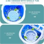 Giantex Portable Washing Machine, Mini Washer and Spinner Combo, 5.5lbs Washing Capacity, Semi-automatic Compact Laundry Machine for Apartment Dorm RV - Image 5