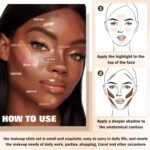 CAHIUYOA 6 Colors Cream Contour Stick Makeup Kit,Highlighter Makeup Stick,Bronzer Contour Stick and Blush Stick for Cheeks,Long Lasting Waterproof Face Highlighter Makeup Contour Kit (Set A) - Image 7