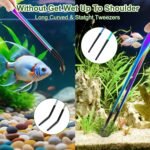 OLIISS Stainless Steel Reptile Feeding Tongs with Rubber Tip - 10.6" Straight & Curved Tweezers for Aquariums & Crafts - Feeder Tools for Bearded Dragons & Lizards - Terrarium Tank Supplies - 2 Pack - Image 6