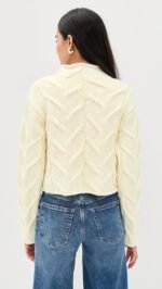 FRAME Women's The Cable Funnel Sweater - Image 4