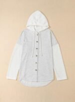 SHEWIN Oversized Sweatshirt for Women Loose Fit Casual Long Sleeve Button Hooded Sweatshirts Hoodies with Pocket - Image 5