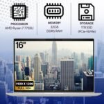 HP EliteBook 665 G11 Business Laptop 16" FHD+ Display, AMD Ryzen 7 7735U (Beats Ultra 7 255U), 32GB DDR5 RAM, 1TB SSD PCIe, Backlit Keyboard, Fingerprint, Wi-Fi 6E + BT, RJ-45, HD Webcam, Win 11 Pro - Image 4