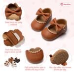 Meckior Infant Baby Girls Soft Sole Bowknot Princess Wedding Dress Mary Jane Flats Prewalker Newborn Light Baby Sneaker Shoes - Image 5