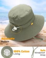 FURTALK Baby Sun Hat Smile Face Toddler Boys Girls Bucket Hat 0-5 Years Kids UPF 50+ Sun Protection Summer Hats - Image 3