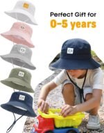 FURTALK Baby Sun Hat Smile Face Toddler Boys Girls Bucket Hat 0-5 Years Kids UPF 50+ Sun Protection Summer Hats - Image 8