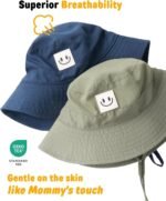 FURTALK Baby Sun Hat Smile Face Toddler Boys Girls Bucket Hat 0-5 Years Kids UPF 50+ Sun Protection Summer Hats - Image 9