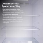 Kenmore 33 in. 20.4 cu. ft Capacity Refrigerator/Freezer with Full-Width Adjustable Glass Shelving, Humidity Control Crispers, Ice Maker, ENERGY STAR Certified, White - Image 5