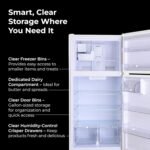 Kenmore 33 in. 20.4 cu. ft Capacity Refrigerator/Freezer with Full-Width Adjustable Glass Shelving, Humidity Control Crispers, Ice Maker, ENERGY STAR Certified, White - Image 6