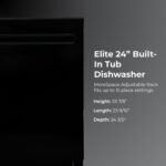 Kenmore 22-14699 Elite 24" Built-In Dishwasher - UltraWash Plus, TurboDry, QuietWash, SmartWash & TurboFlex Third Rack - 15 Place Settings - 42 DBA - ENERGY STAR Certified - 24" - Black - Image 3