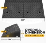 Auto Dynasty Rubber Curb Ramps, 7" Lift Height Curbside Ramp, 4400 LBS/2T Capacity Sidewalk Curb Ramp for Cars Trucks Bikes Motorcycles Wheelchairs, 1 Pack - Image 3