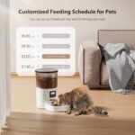 IMIPAW Automatic Cat Feeders, 3L Timed Cat Dry Food Dispenser, Dual Power Supply, Programmable Portion Size, Auto Pet Feeder for Cats and Small Dogs - Image 3