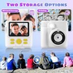 Kids Camera Instant Print, Safe Toddler Camera, HD Digital Cameras 16X Digital Zoom & 32G SD Card, 2.4‘’Screen Instant Print Cameras for Kids, 4 5 6 7 8 9 10 Year Old Girl & Boy Birthday Gifts, White - Image 3