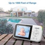 VTech VM819 Baby Monitor with Camera and Audio, 2.8” Screen Portable Baby Camera, Night Vision, 2-Way Audio, Temperature Sensor and Lullabies, Secure Transmission No WiFi, Ideal for Baby/Elderly/Pet - Image 8
