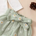 Kaipiclos Newborn Infant Girl Clothes Rib Knit Romper Daisy Print Pants Headband Baby Clothes for Girls 0 3 6 12 18 24 Months - Image 6