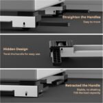 Appliance Rollers Heavy Duty,Newest Extendable Appliance Sliders,Liftable Washing Machine Base,Easily Move Washer and Dryer Machines,Refrigerators,Furniture-White - Image 4